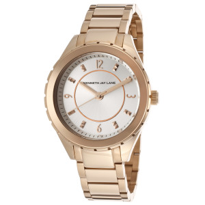 Kenneth Jay Lane 2200 Series Rose-Tone Stainless Steel Silver-Tone Dial Rose-Tone SS